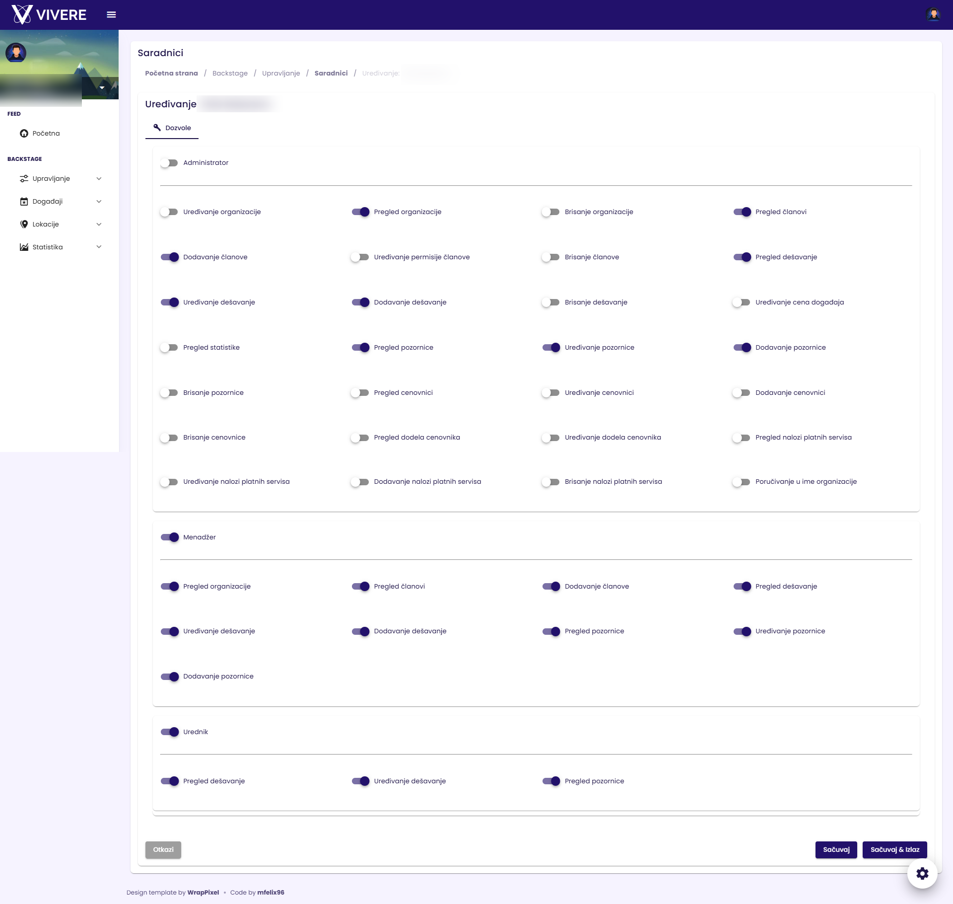 Organization permissions
